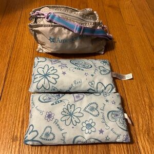 american girl slerping bag with pillows